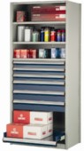 Open Shelving with Modular Drawers