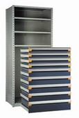 Bank of Modular Drawers (shelving not included)