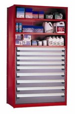 Spider Shelving with Drawers